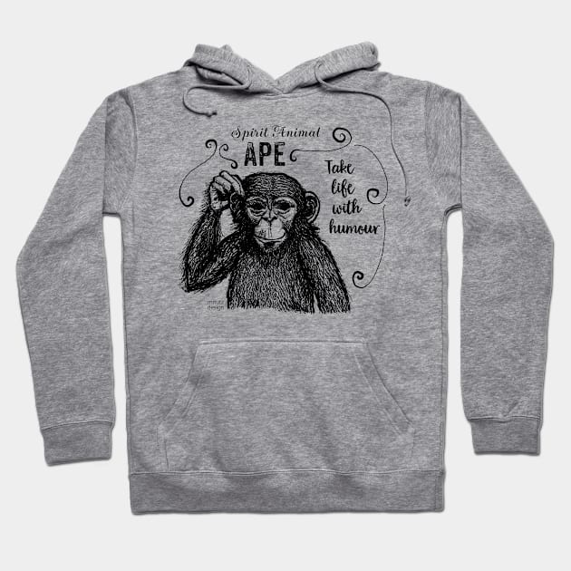 Spirit Animal - Monkey Hoodie by mnutz